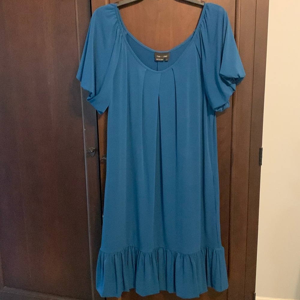 Peacock blue dress